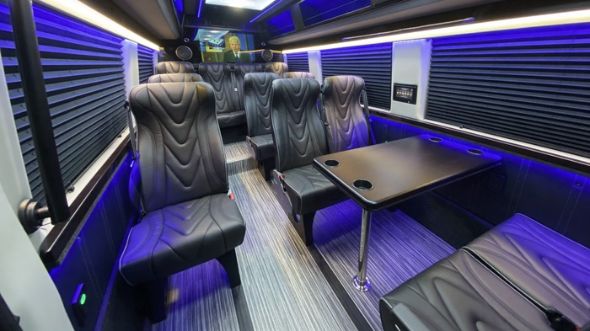 billings 18 passenger sprinter van interior